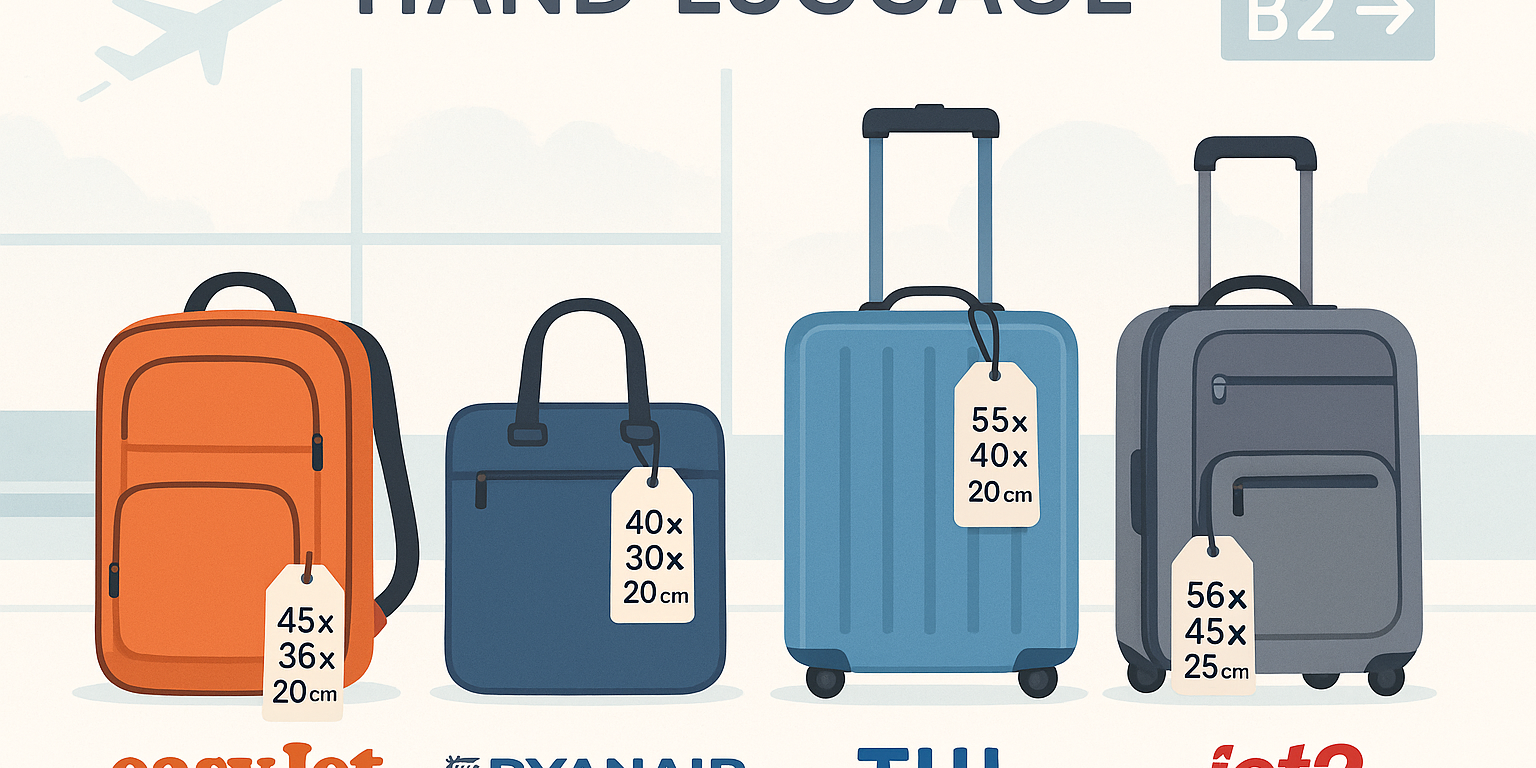 Airline Hand Luggage Allowances 2025: EasyJet, Ryanair, TUI & Jet2 Bag Sizes