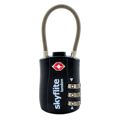 3-Dial Combination TSA Cable Padlock