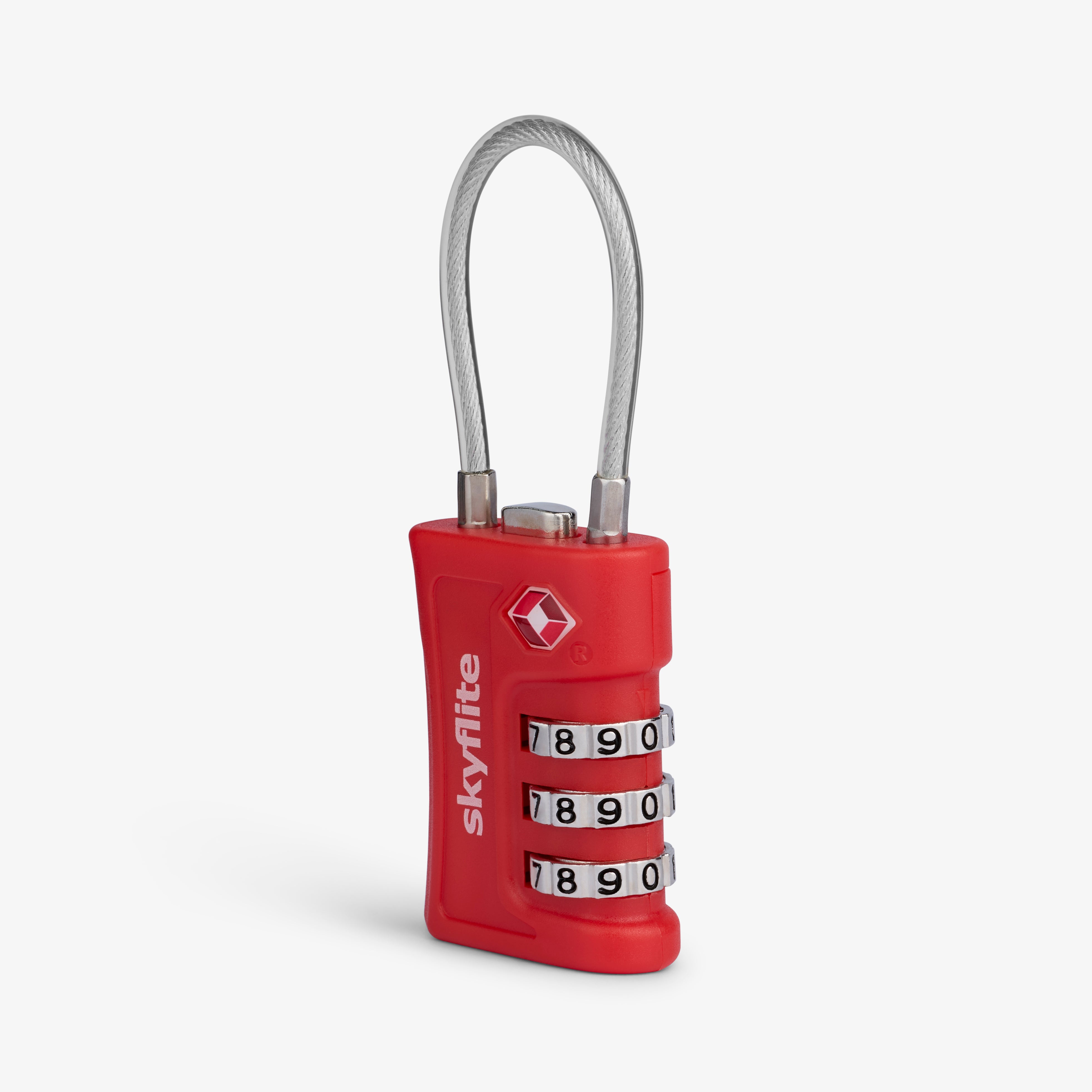 Skyflite 3-Dial TSA Cable Padlock – TSA Approved Luggage Lock