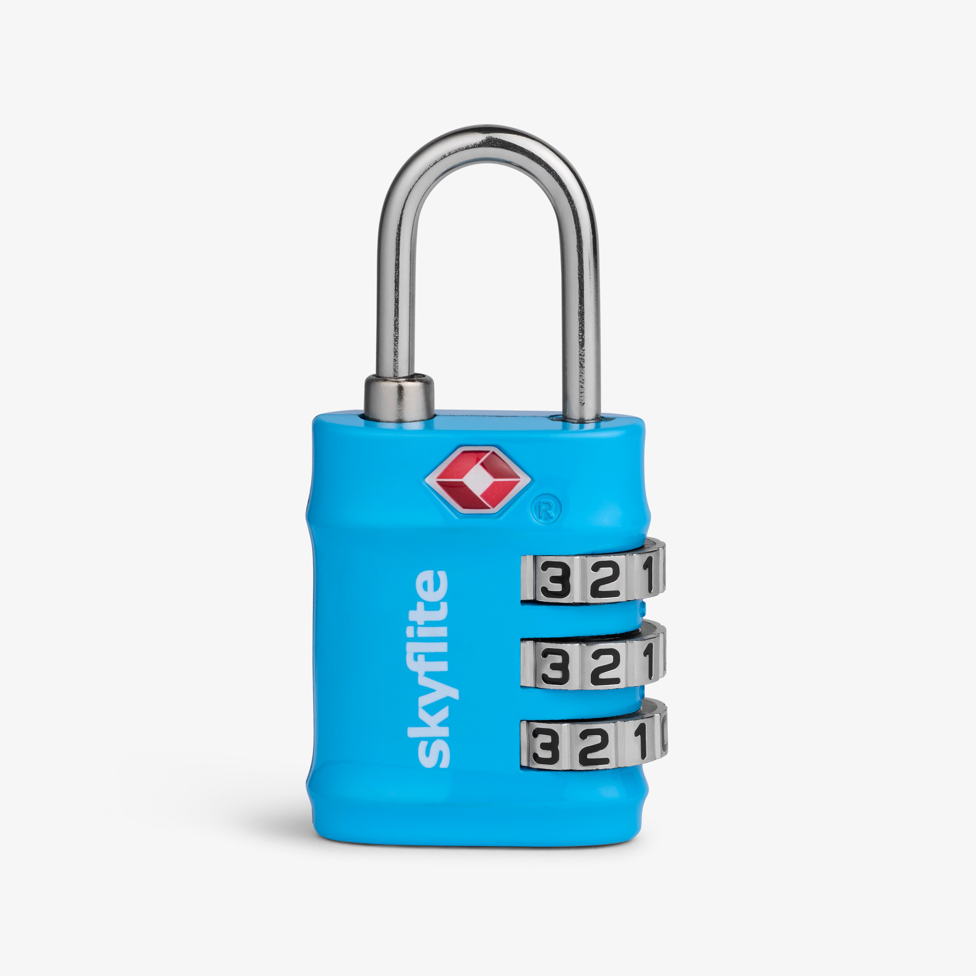Skyflite 3-Dial TSA Padlock – TSA Approved Combination Luggage Lock