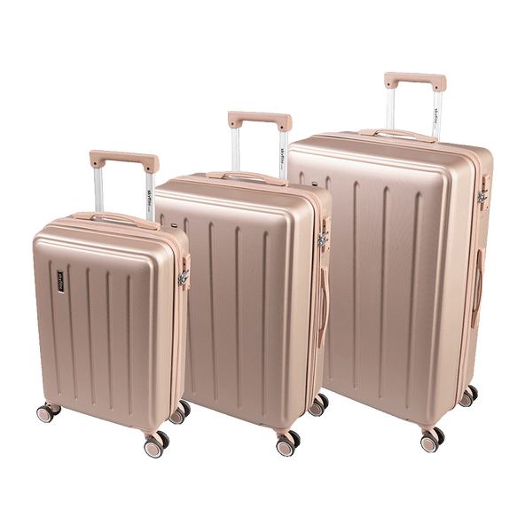 Pink 3 piece luggage set sales