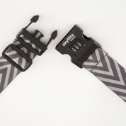 3-Dial Combination Luggage Strap – Grey Chevron