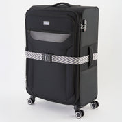 3-Dial Combination Luggage Strap – Grey Chevron