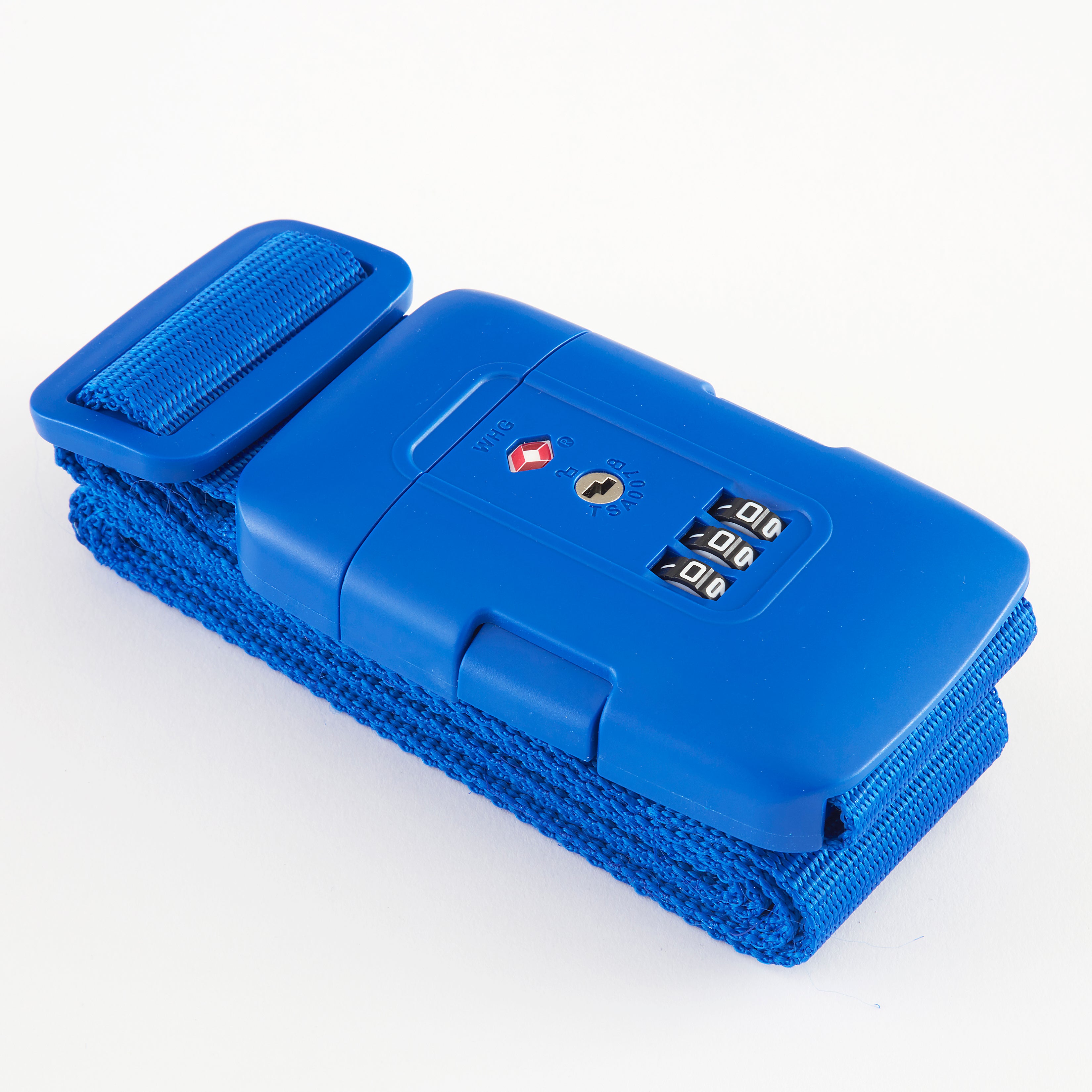 3-Dial Combination TSA Luggage Strap – Blue