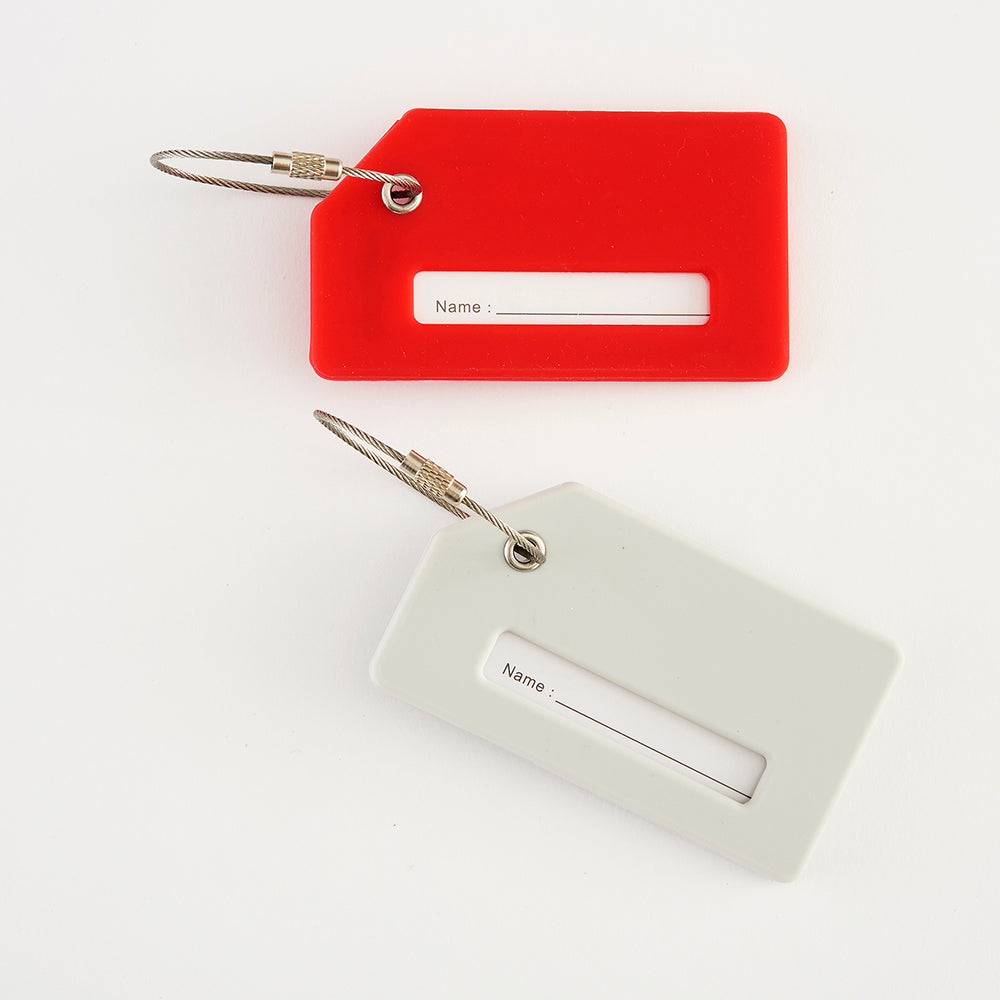 Skyflite Airplane Icon Luggage Tags with Steel Cable – 2 Pack