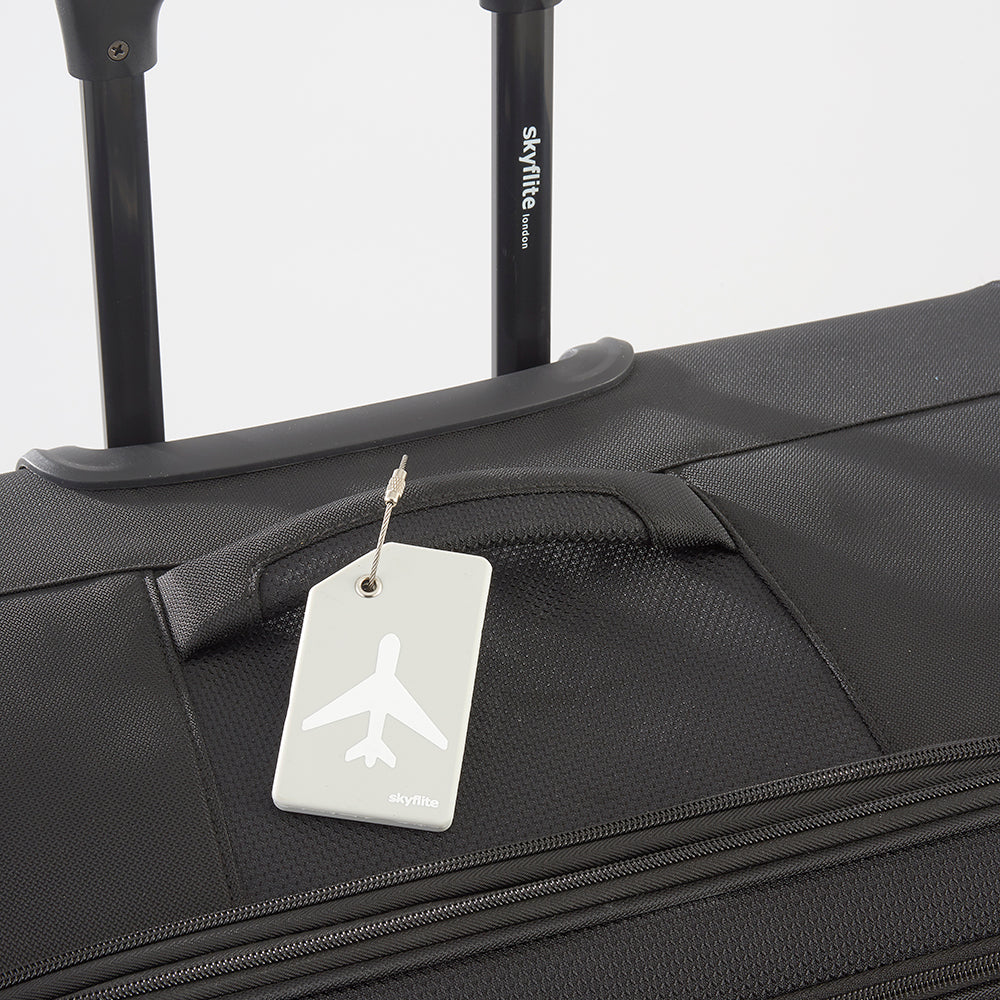 Skyflite Airplane Icon Luggage Tags with Steel Cable – 2 Pack