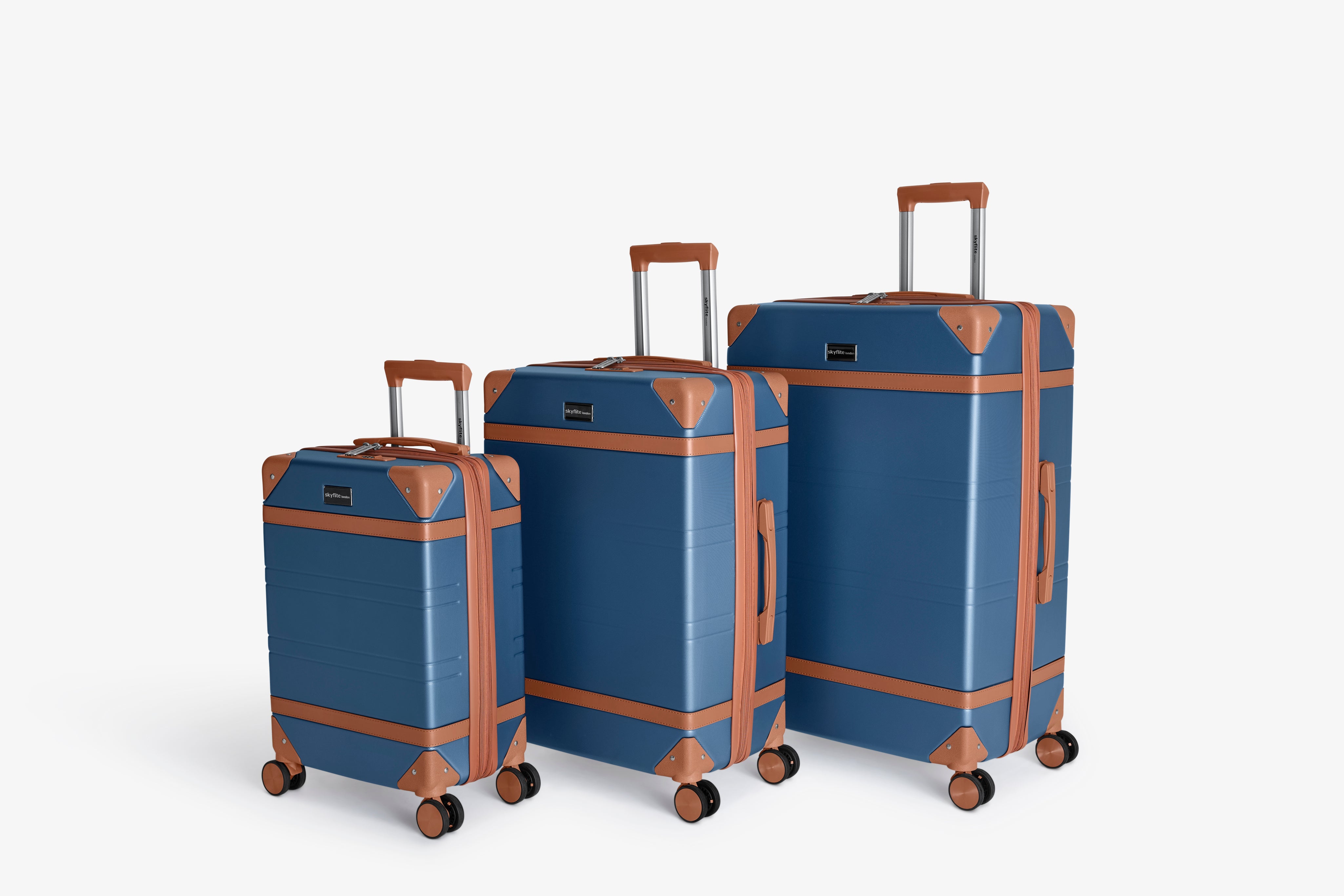 SKYFLITE Retro 3-Piece Trolley Case Set